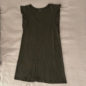 Army Green Sleeveless Dress/Cover Up